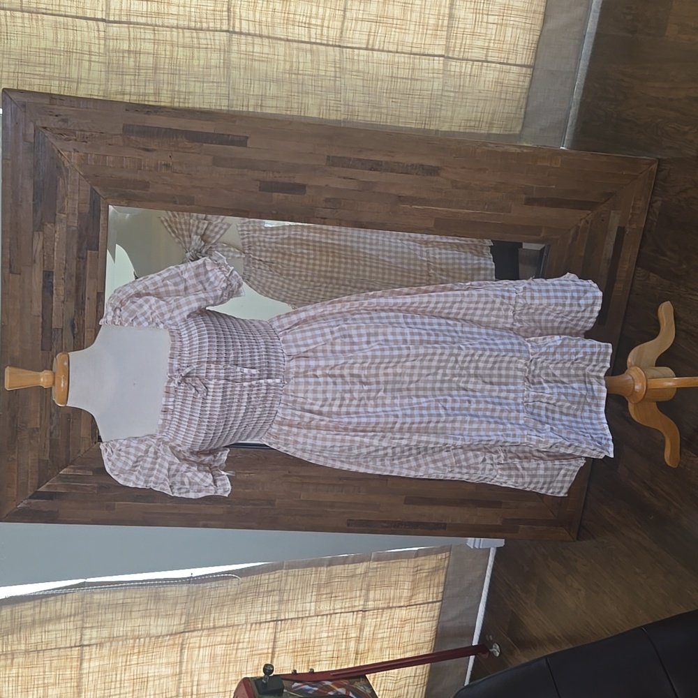 Gingham Checked Dress